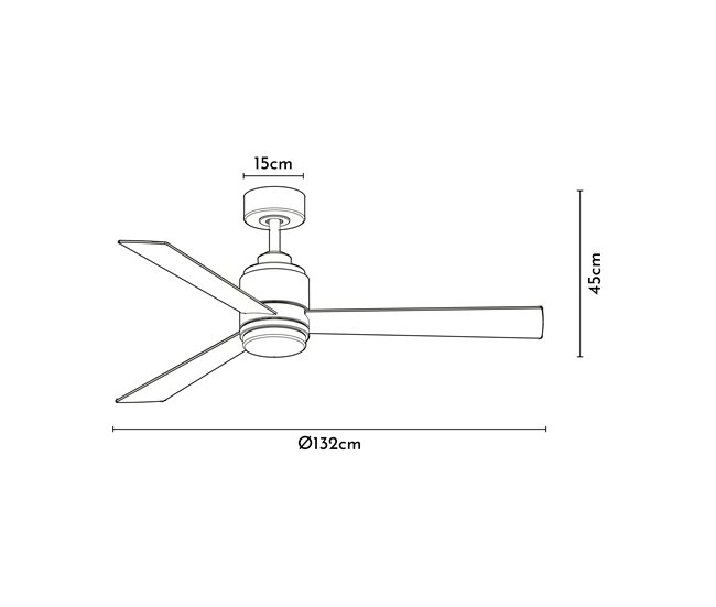 Ventilador de techo ALBA marca SABA Blanco