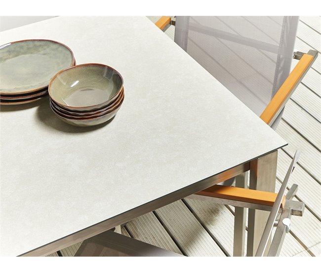 Beliani Conjunto de comedor COSOLETO Blanco