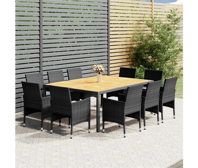 Juego de comedor de jardín Gris