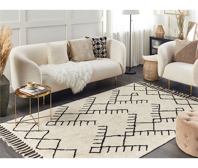 Beliani Alfombra de pelo corto ERLER 160x230 Beige