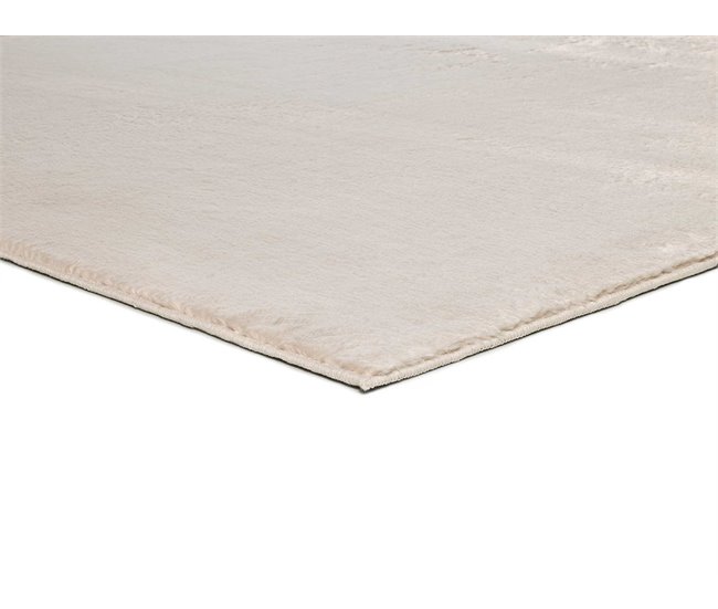 ATTICGO Alfombra lavable lisa tacto suave XIANA 50x80 Blanco