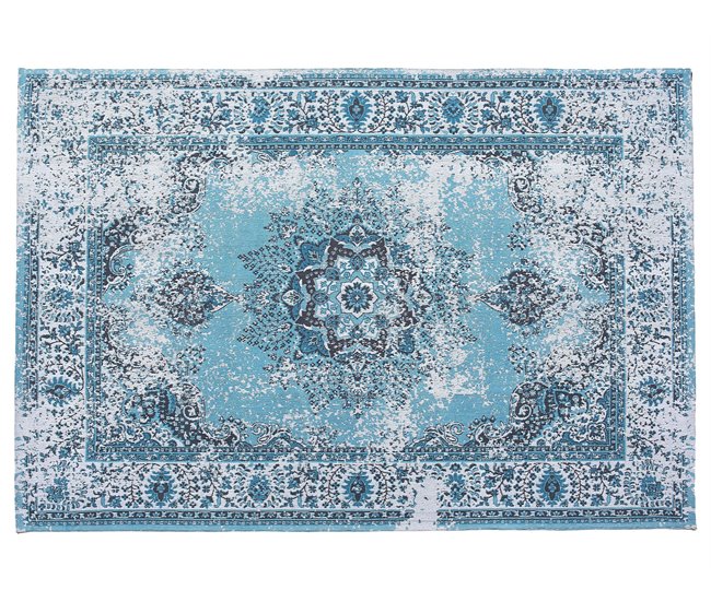Beliani Alfombra de pelo corto ALMUS 140x200 Azul Claro
