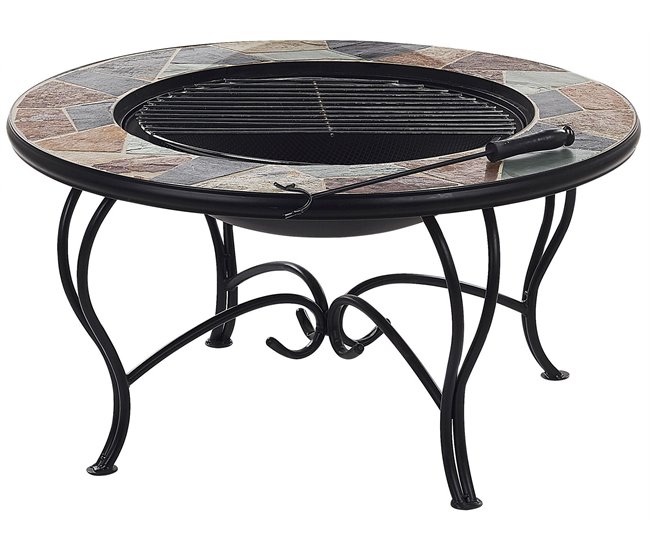 Beliani Fogón de madera EREBUS Negro