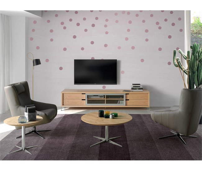 ANGEL CERDA Sillón giratorio polipiel visón Aluminio