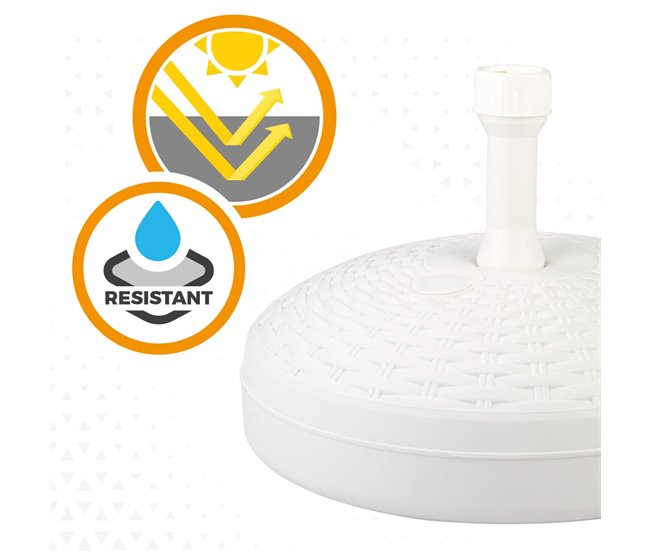 Base para sombrilla circular Aktive Blanco