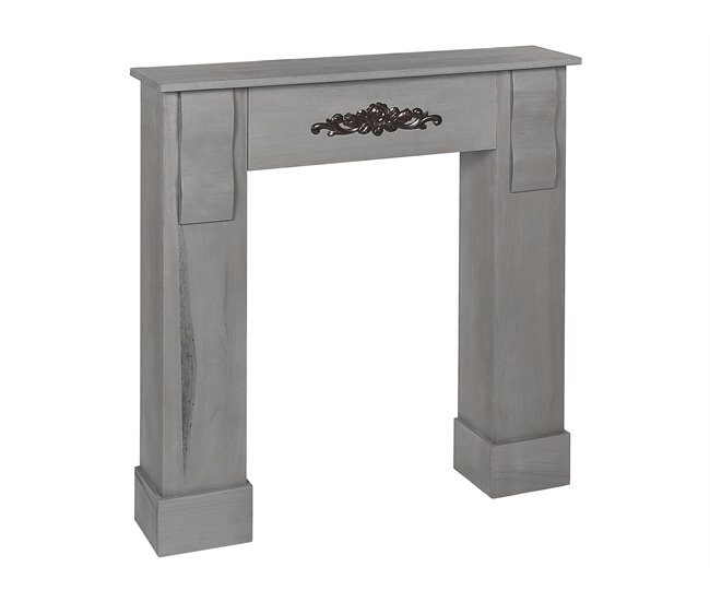 Beliani Repisa de la chimenea MANDRE Gris