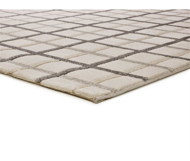 Alfombra con formas geométricas en relieve KARISMA - ATTICGO 133x190 Gris