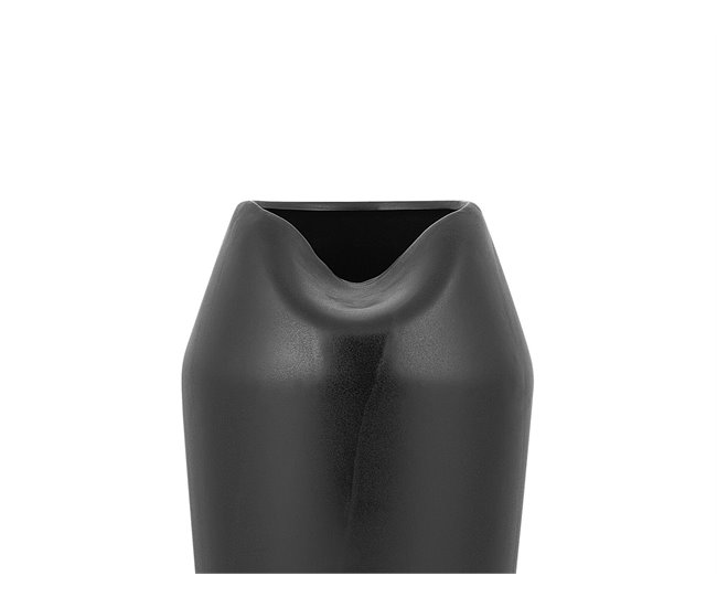 Beliani Jarrón decorativo APAMEA Negro