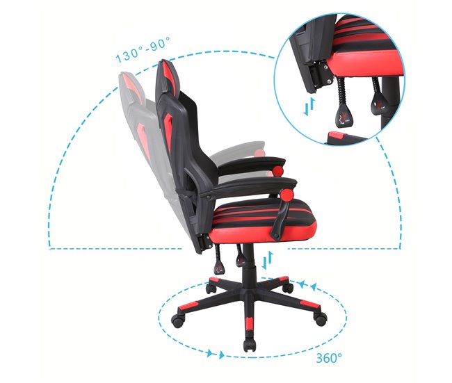 Silla gaming TOFU Negro/ Rojo