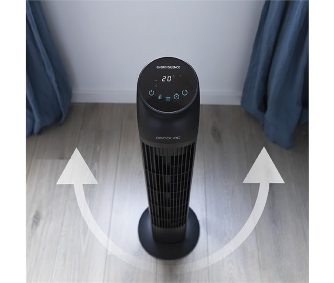 Ventilador de torre EnergySilence 8050 SkyLine Smart Cecotec Negro