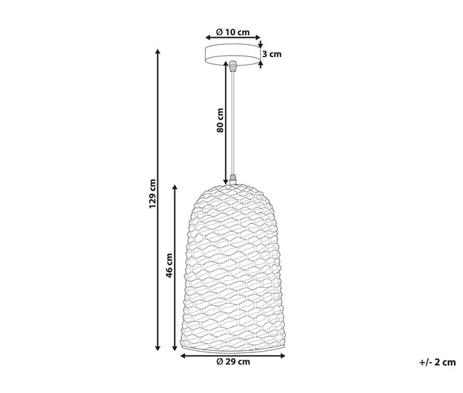 Beliani Lámpara colgante KERIO Marron