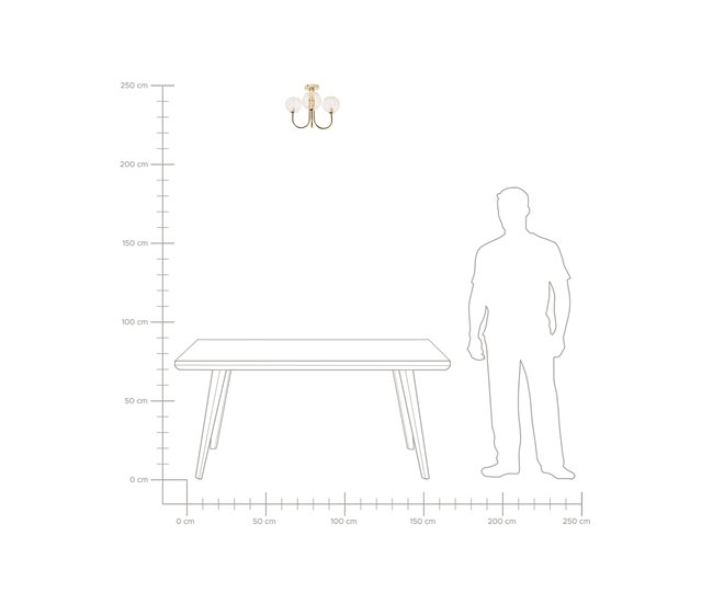 Beliani Lámpara de techo ANADYR Beige