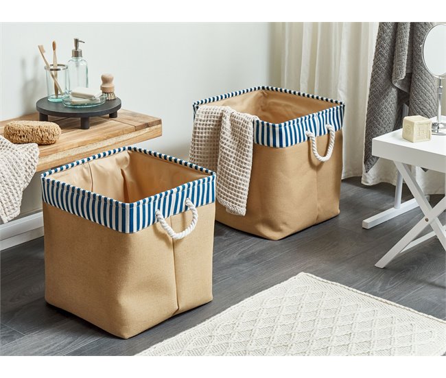 Beliani Estante de baño pequeño TUGUL Beige