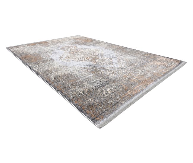 Alfombra LUCE 80 moderna Ornamento vintage Structural 154x220 Gris