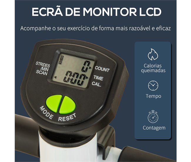 Máquina de Step Acero, ABS HOMCOM, deportes y ocio - fitness Blanco