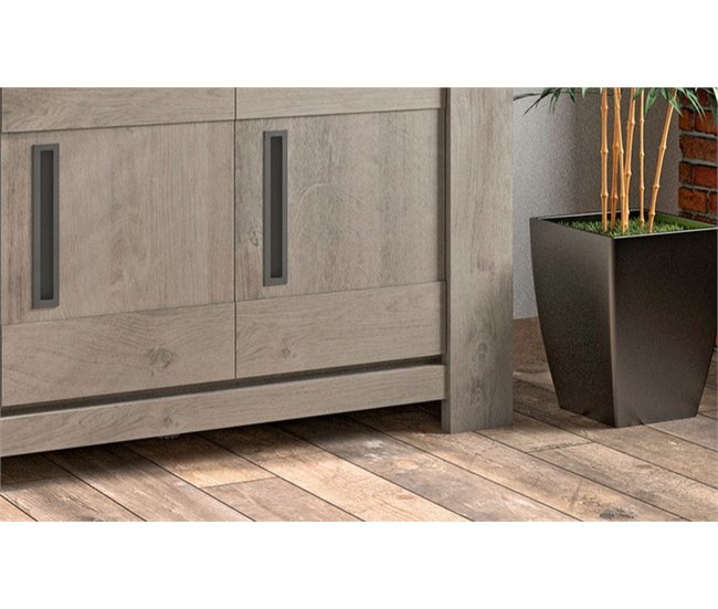 Aparador BOSTON 3 puertas roble gris Roble Gris