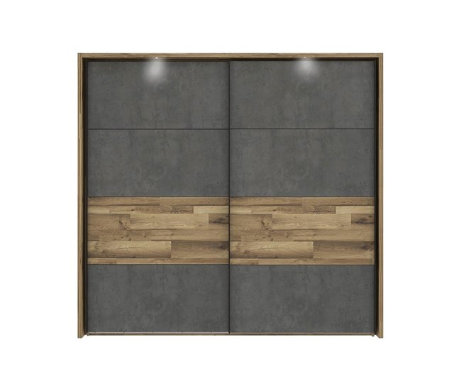 Armario RICCIANO puertas correderas 230x215cm roble Roble