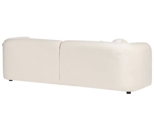 Beliani Conjunto de sofás LEIREN Crema