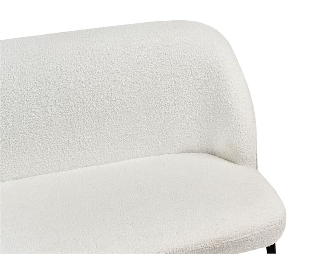 Beliani Sofá de 2 plazas Bouclé OSBY Blanco