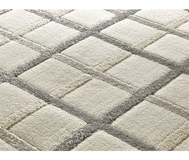 Alfombra con formas geométricas en relieve KARISMA - ATTICGO 133x190 Gris
