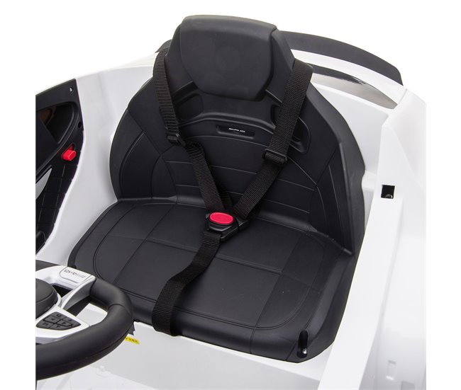 Coche Eléctrico PP, Acero HOMCOM Blanco