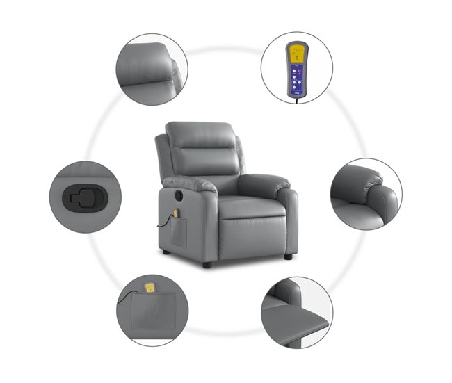 Sillón Reclinable De Masaje Crema