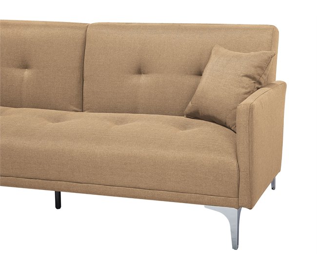 Beliani Sofá cama Poliéster LUCAN Beige