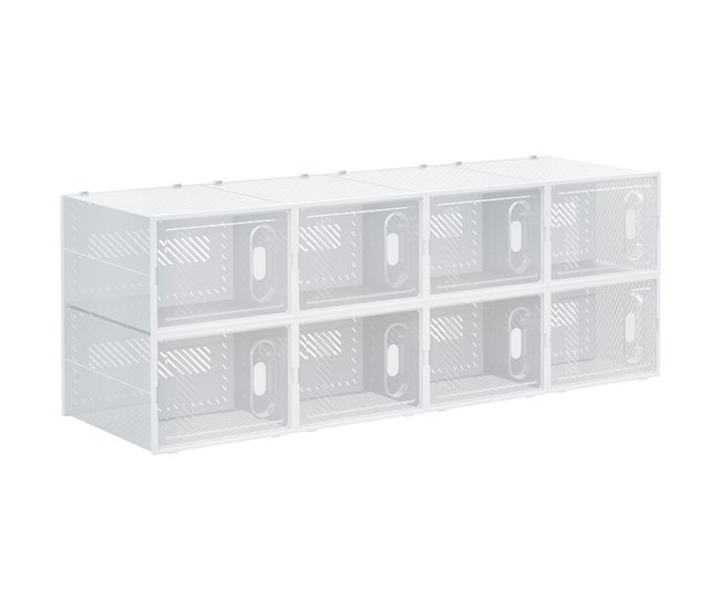 Armario Modular PP HOMCOM, hogar - muebles de recibidor 28 Blanco