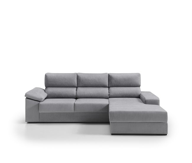 Chaise longue con arcón RUBIK Gris
