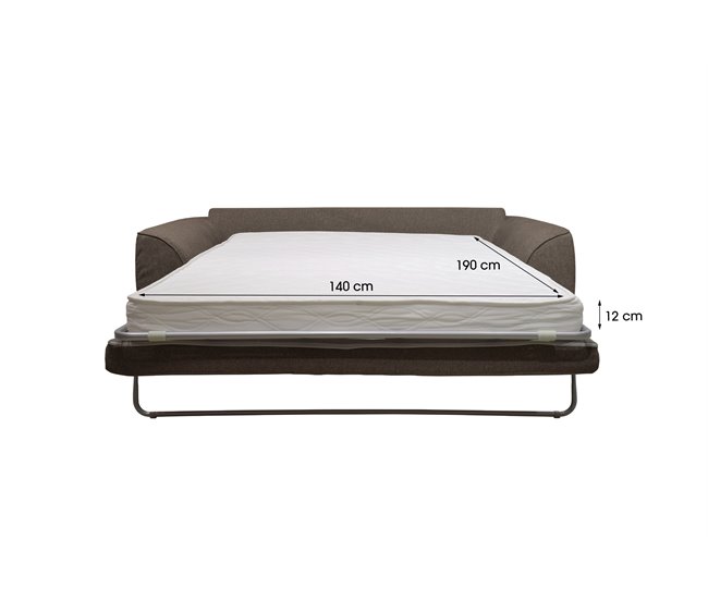 Sofá cama de 3 plazas con apertura italiana SAGA Beige