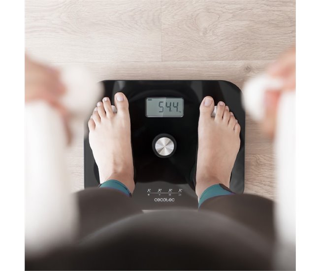 Báscula de baño Surface Precision EcoPower 10100 Full Healthy Black Cecotec Negro