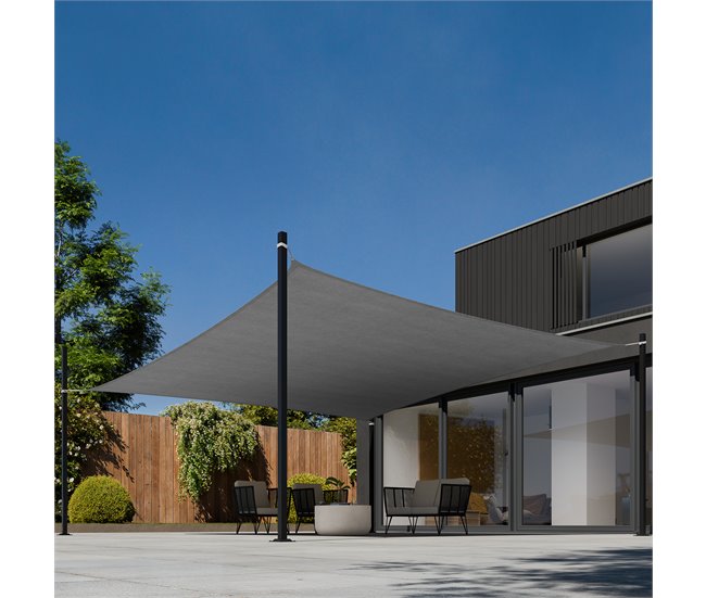 Toldo de polietileno rectangular 540x540 Gris