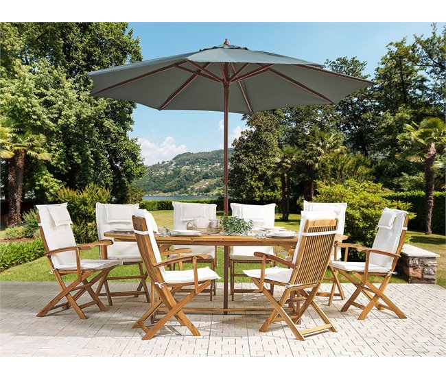 Beliani Conjunto de comedor MAUI Gris