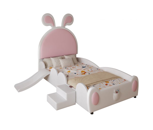 Cama infantil de pu Blanco