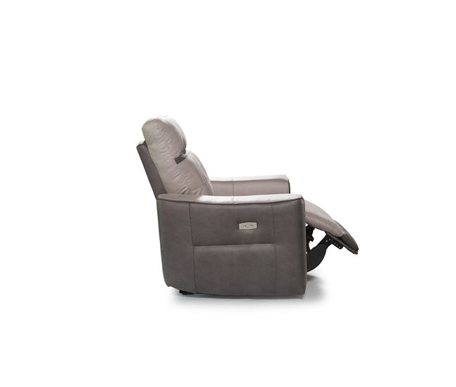 Sillón relax eléctrico MOON color gris claro y gris oscuro Gris