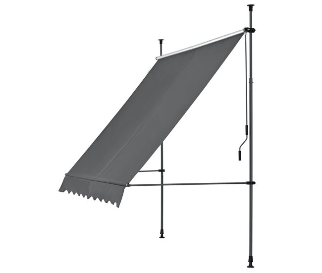 Toldo articulado con armazón enrollable 250x118 Gris