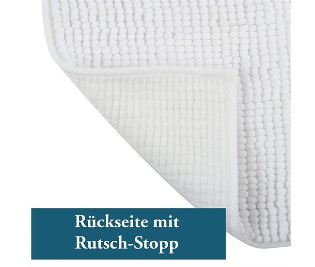 Alfombra De Baño Msv "Chenille" 60x40 Blanco