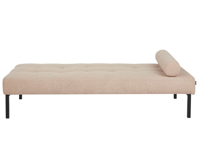 Beliani Chaise longue Bouclé CHINON Beige