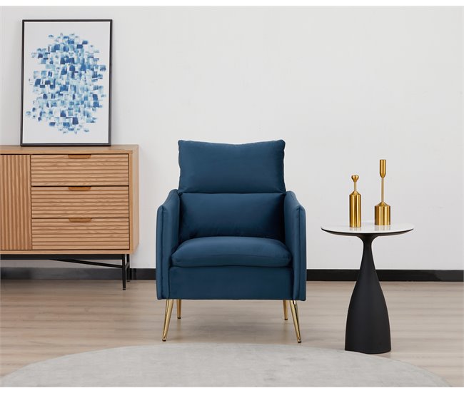 Sillón decorativo MINERVA Azul