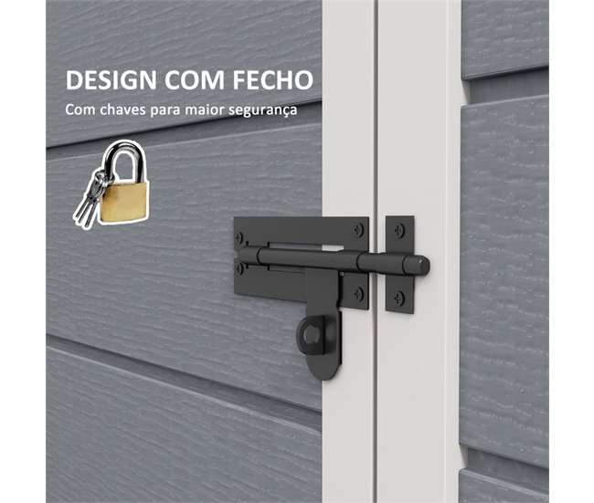 Caseta de Jardín PP, Aleación de Aluminio Outsunny Gris