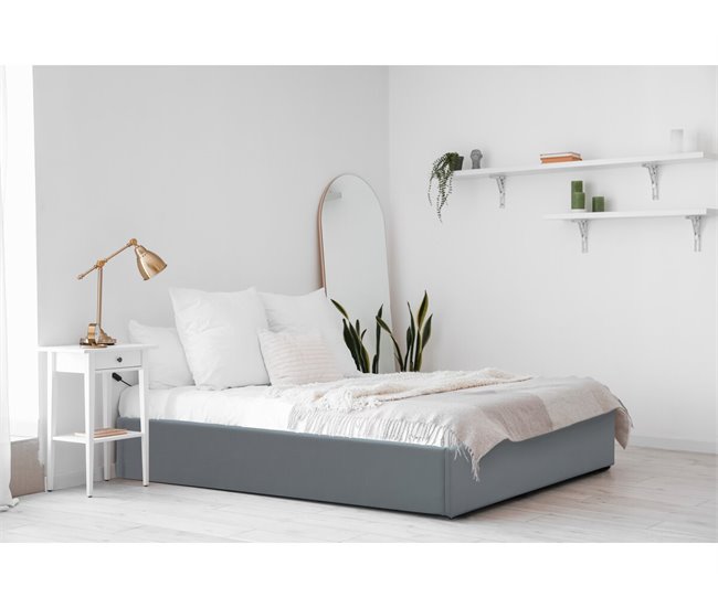 Cama individual de PVC con box Gris