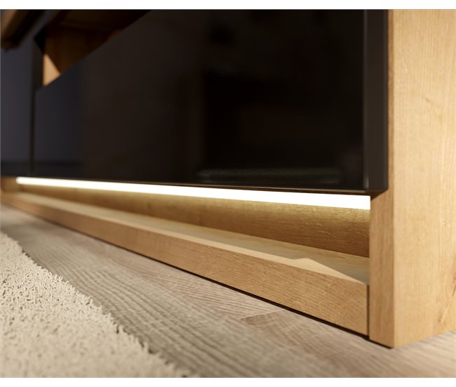 Vitrina de 2 puertas MONTREAL Negro/ Madera