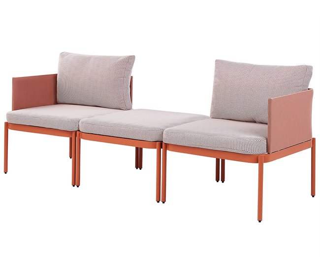 Beliani Conjunto de jardín TERRACINA Gris Claro