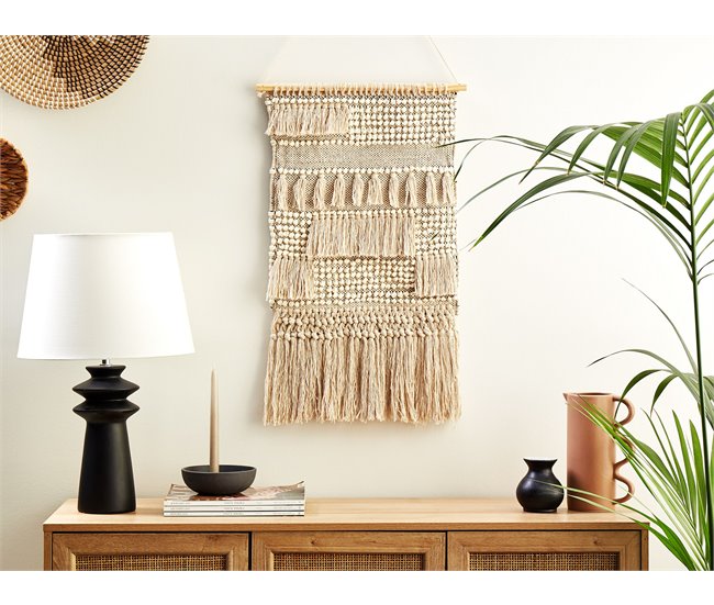 Beliani Decoración de pared de tela GUJRAT Beige