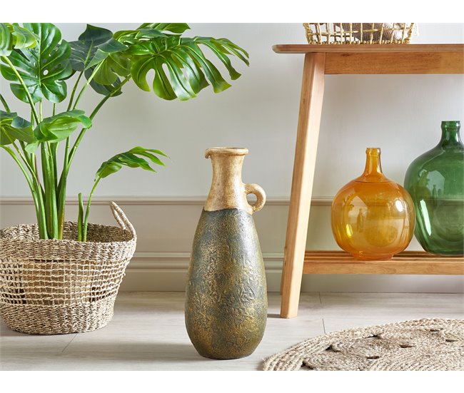 Beliani Jarrón decorativo MARONEJA Verde
