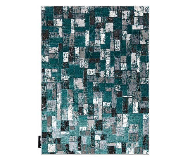 Alfombra DE LUXE moderna 6768 Geométrico - Structural 180x270 Verde