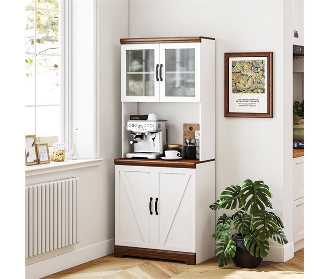 Alacena de Cocina MDF HOMCOM, hogar - cocina Blanco