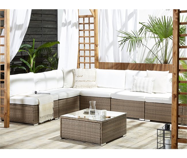 Beliani Conjunto longue BELVEDERE Blanco