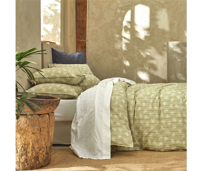 Funda nórdica lino/algodón orgánico LANGKA Amarillo