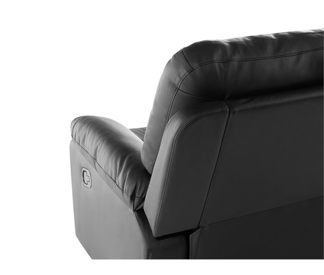 Beliani Sofá de 3 plazas Piel sintética BERGEN Marron